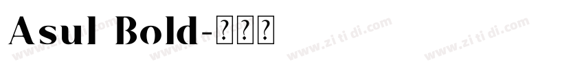 Asul Bold字体转换